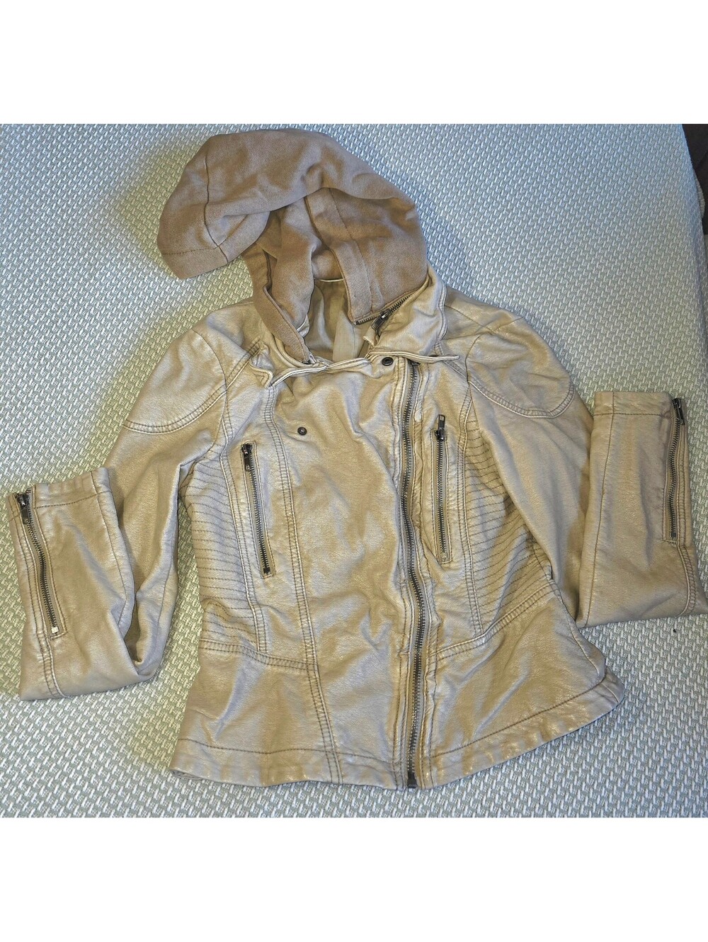 Free People faux leather women's Moto style jacket size 2